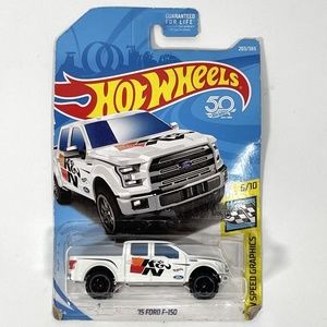NIB Hot Wheels 2018 50th Anniversary HW Speed Graphics White 15 Ford F 150 6 10